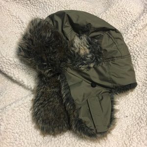 BDG Green Hunter’s Hat with Fur